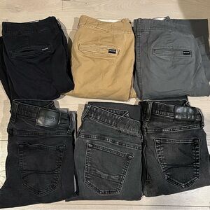 Hollister/PacSun Jeans & Khakis (x6 pairs)